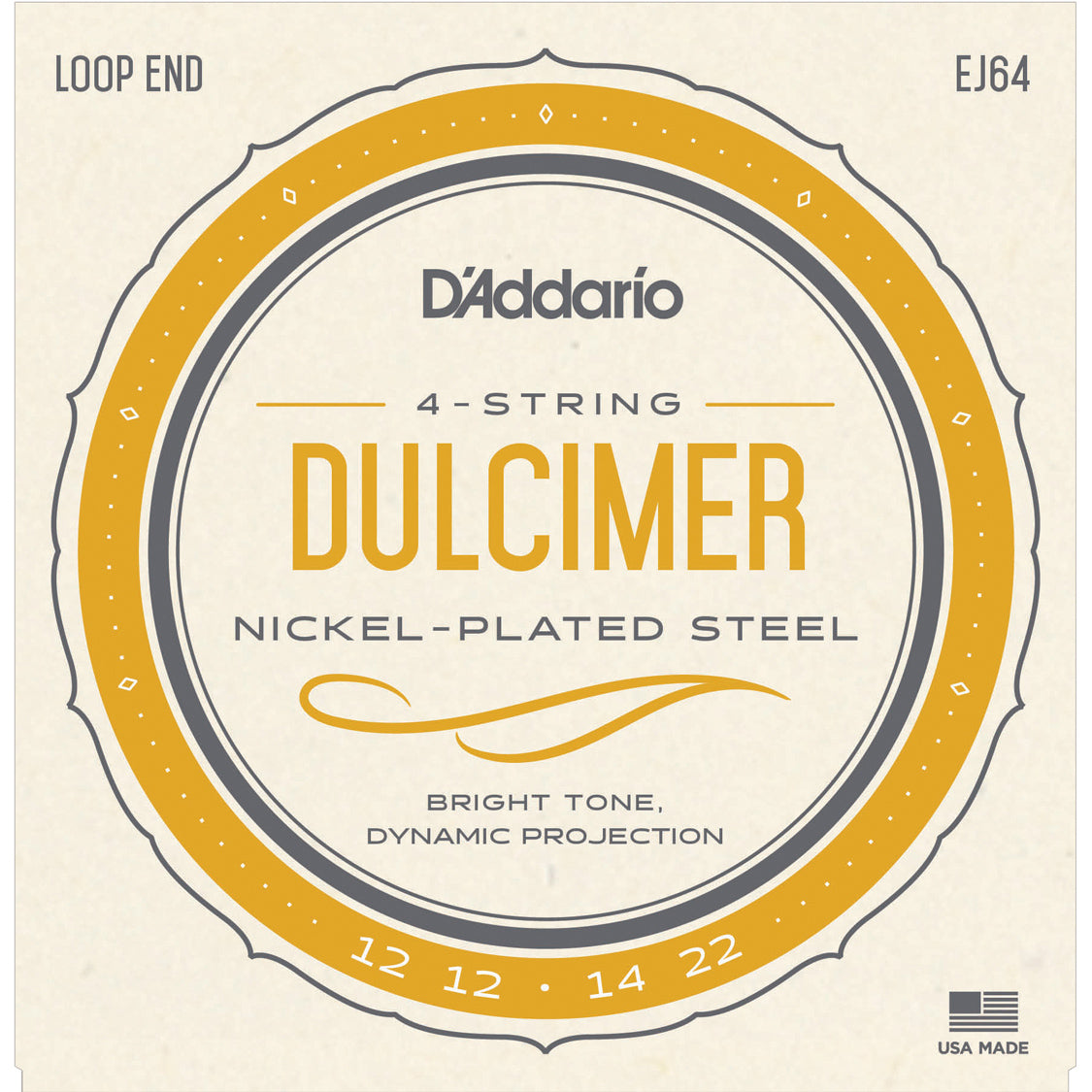 D'Addario EJ64 4-String Dulcimer Strings