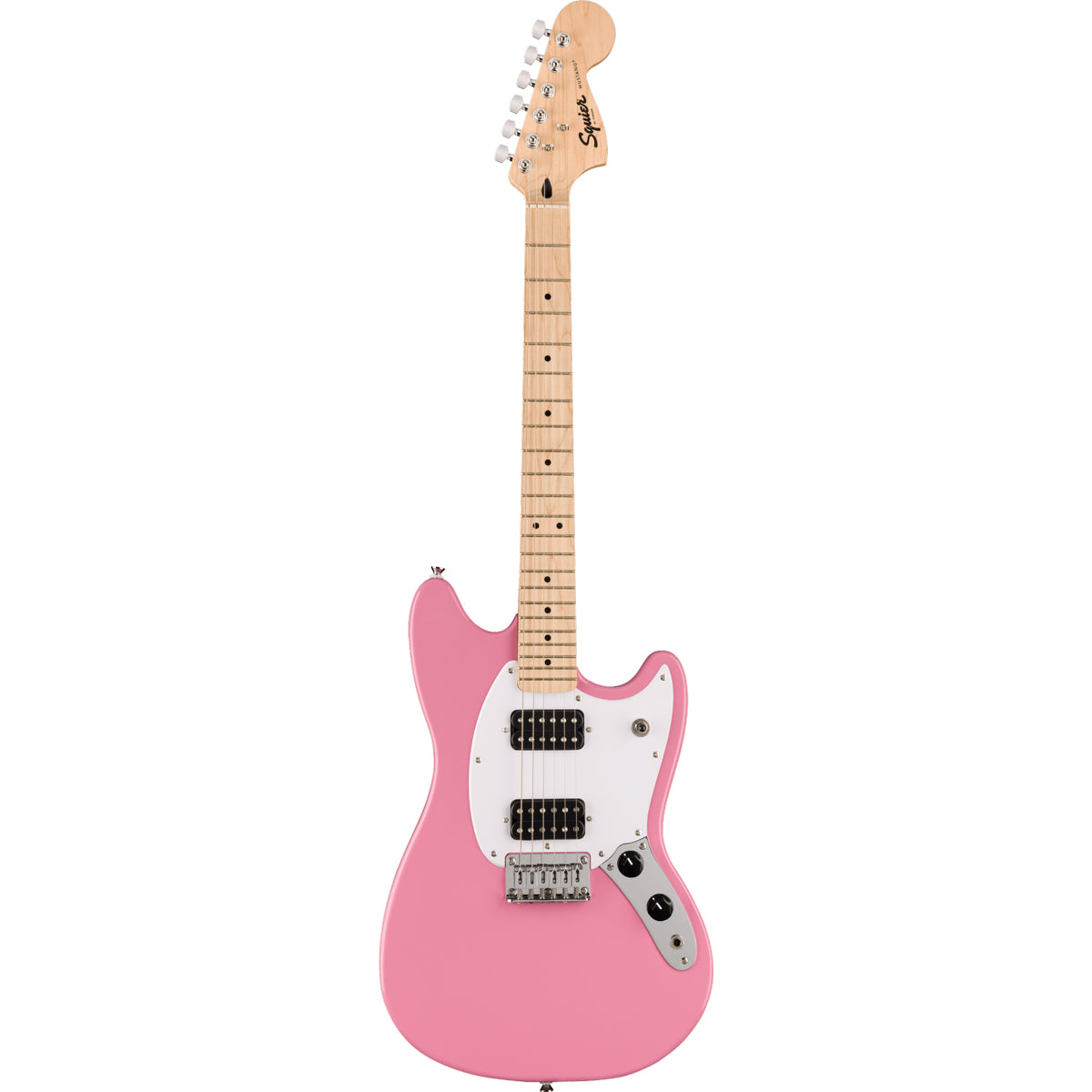 Squier Sonic Mustang HH White Pickguard Flash Pink