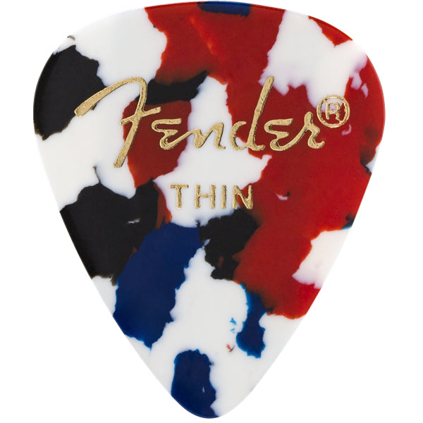 Fender Classic Celluloid Picks 351 Shape 12 Pack Thin Confetti