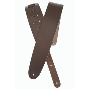 D'Addario Basic Classic Leather Guitar Strap, Brown 25BL01