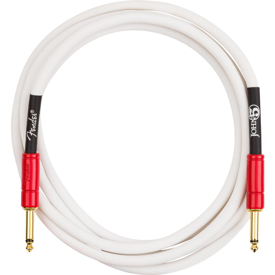Fender John 5 Instrument Cable White and Red 10'