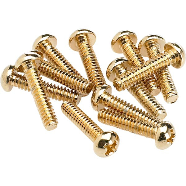 Fender Pickup and Selector Switch Mounting Screws (12) Gold