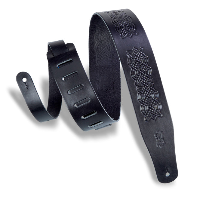 Levy's Celtic Knot Emboss Guitar Strap Black MV26CK-BLK