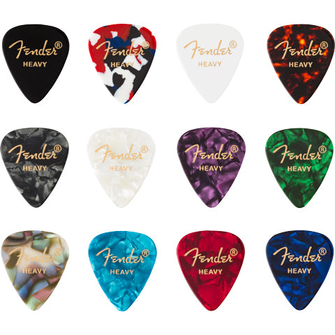 Fender 351 Celluloid 12 Pick Pack Medley Heavy