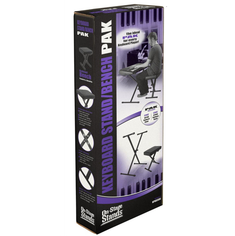 On-Stage Keyboard Stand/Bench Pack KPK6500 w/KS7190 & KT7800