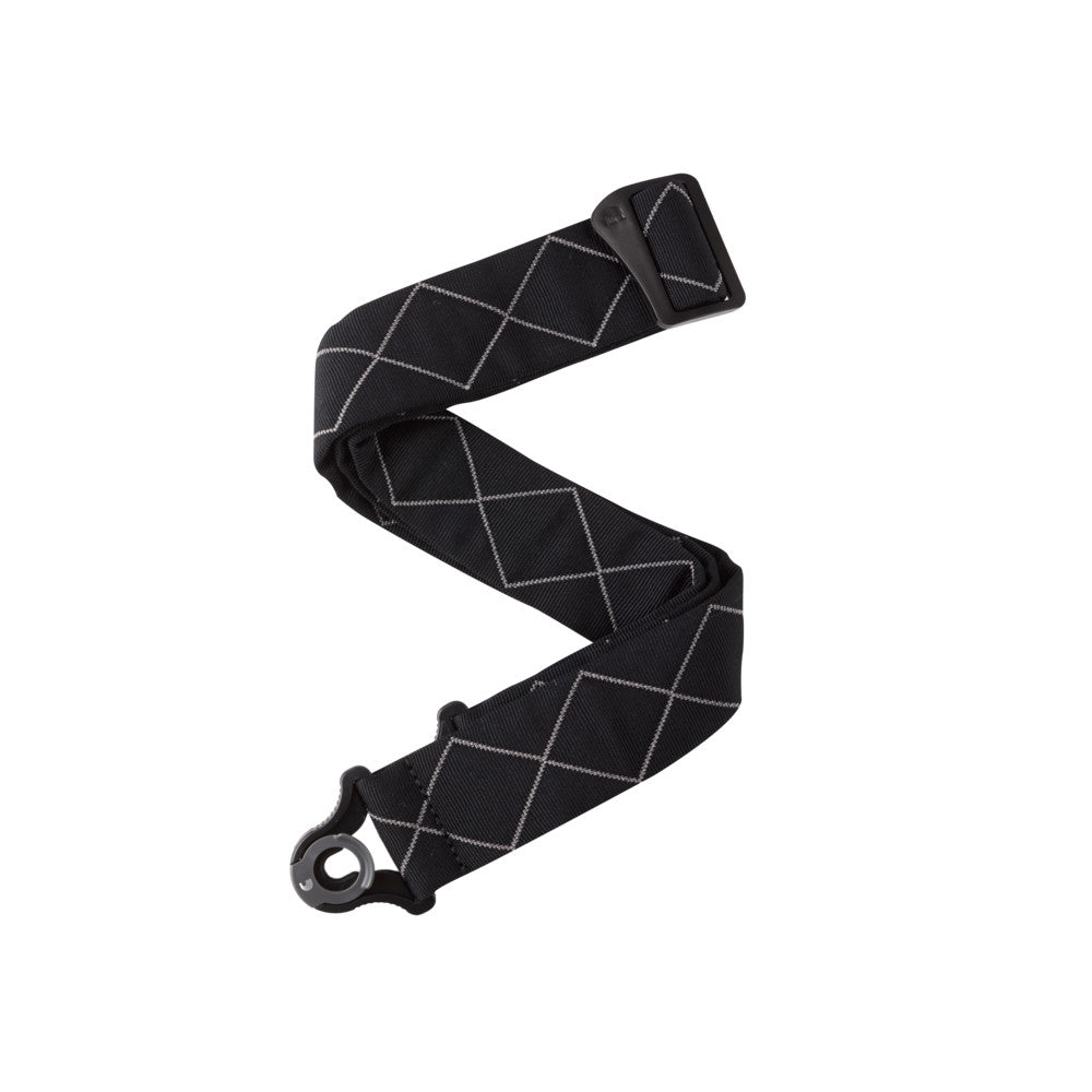 D'Addario Auto Lock Locking Guitar Strap Black Diamond 50BAL02