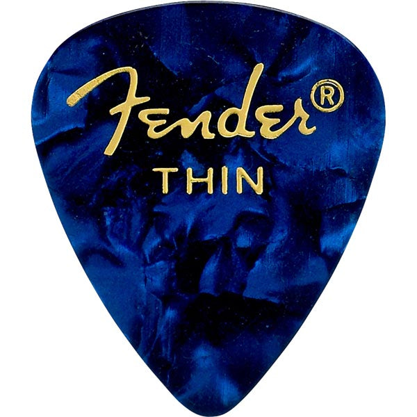 Fender 351 Shape Premium Picks 12 Pack Blue Moto Thin