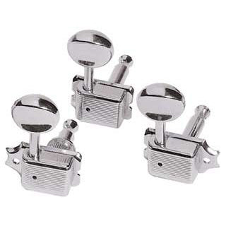 Profile Vintage Steel 6 In Line Oval Chrome Machine Heads J55CR