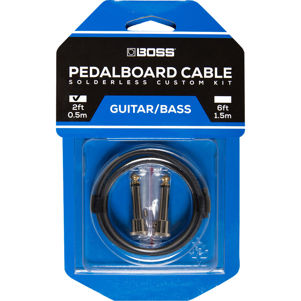 Boss Pedalboard Cable Kit, 2 Connectors, 2ft/0.5 m Cable BCK-2