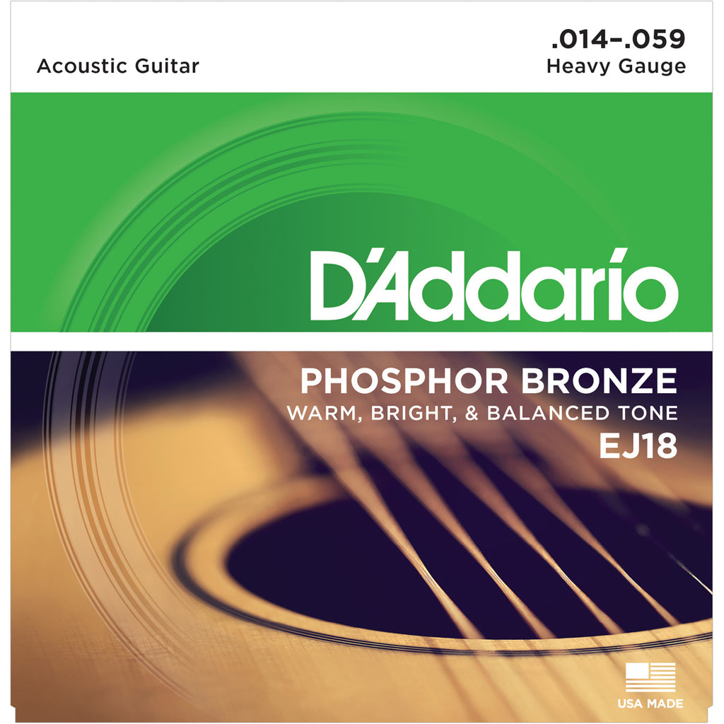 Corde De Guitare D'Addario LE018PB - Bronze Phosphoreux, Calibre .018, Extrémité à Boucle - Pour Remplacer Ou Personnaliser Tes Cordes