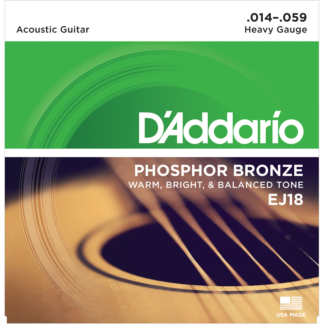D'Addario EJ18 Phosphor Bronze Heavy 14-59