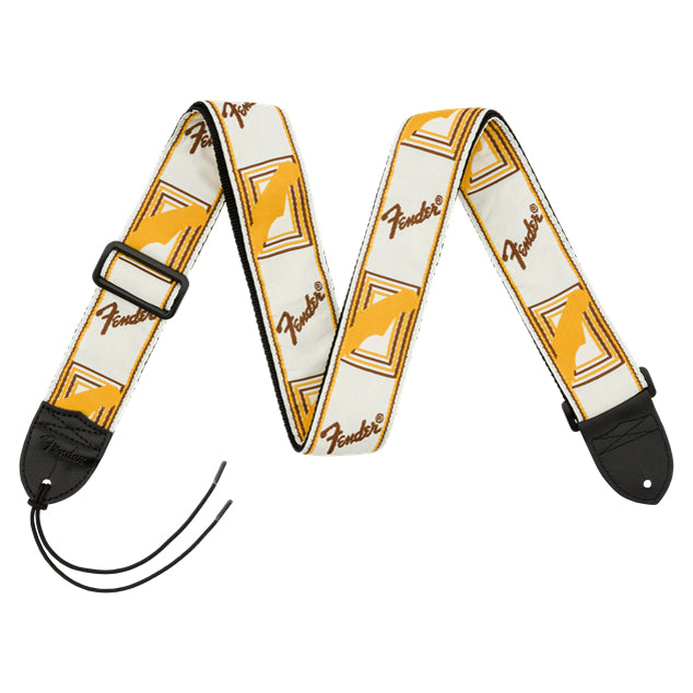 Fender Monogram Guitar Strap White/Brown/Yellow