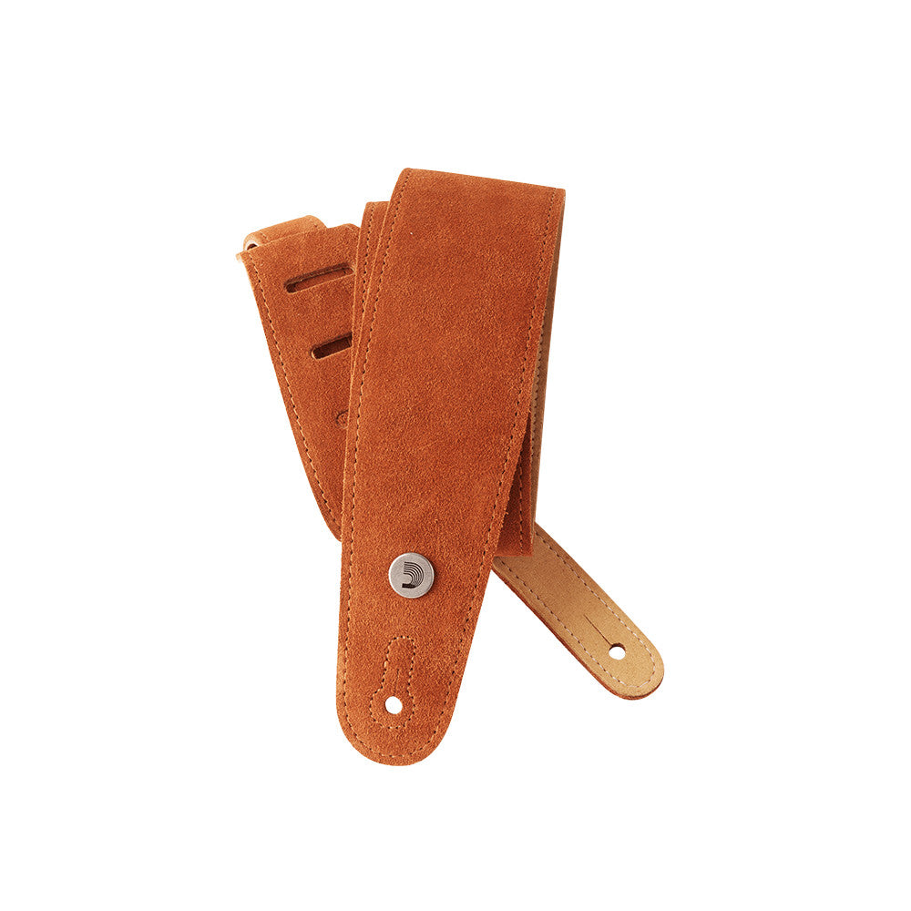 D'Addario Suede Guitar Strap Honey 25SS02-DX