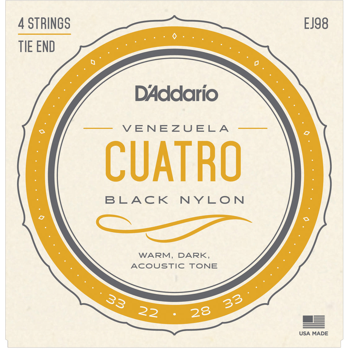 D'Addario EJ98 Cuatro-Venezuela Strings