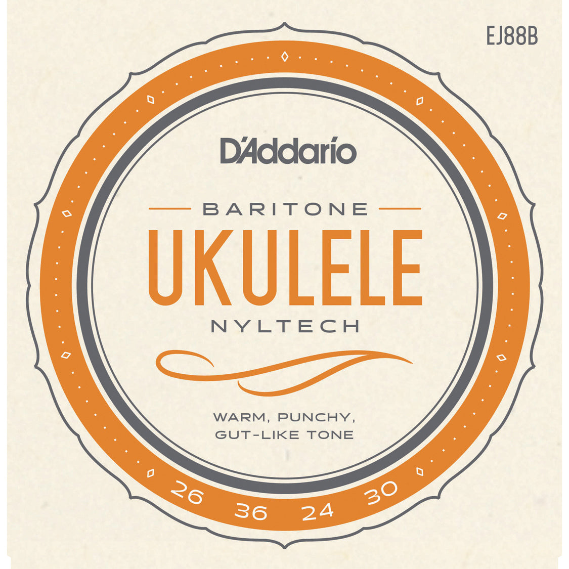 D'Addario EJ88B Nyltech Ukulele Baritone