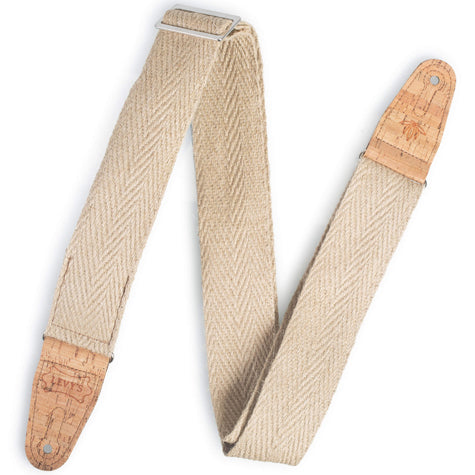 Levy's Hemp Natural With Cork Ends Guitar Strap MH8P-NAT