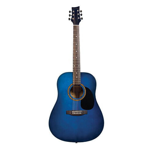 Beaver Creek 101 Series Acoustic Guitar Trans Blue w/Bag BCTD101TB
