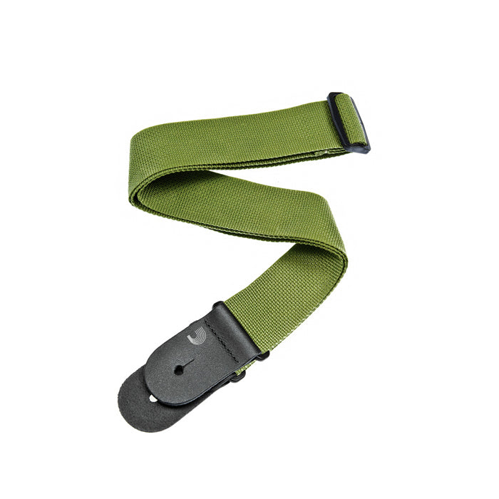 D'Addario Polypropylene Guitar Strap Green PWS107