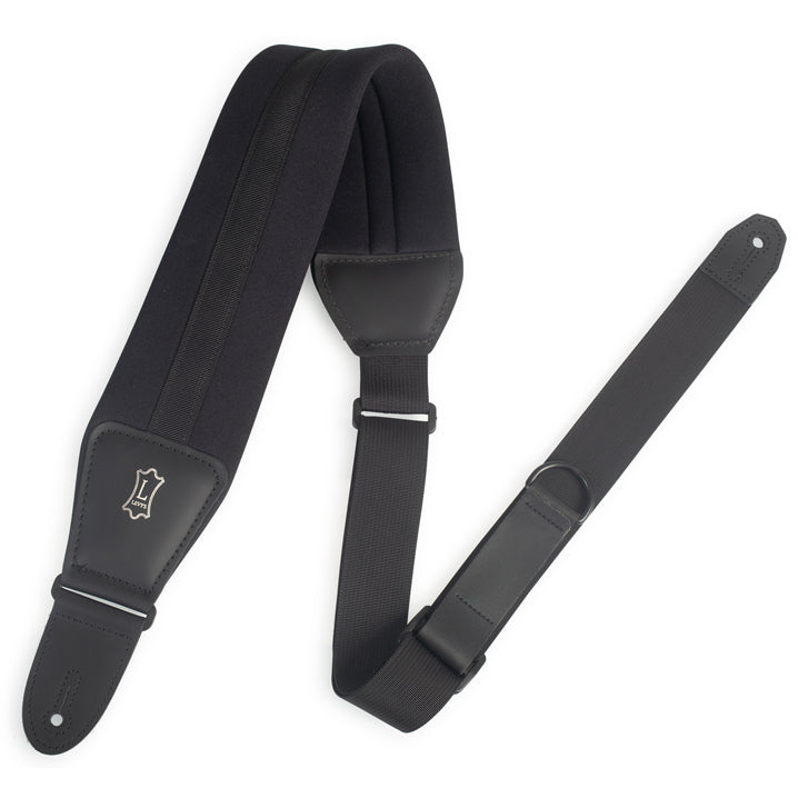 Levy's Specialty Series Right Height Wide Neoprene 3.25 Black Guitar Strap MRHNP3-BLK