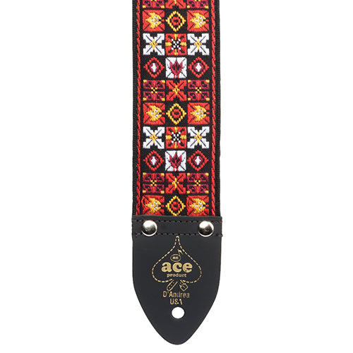 D'Andrea Ace 1 Vintage Reissue Guitar Strap " X's & O's"