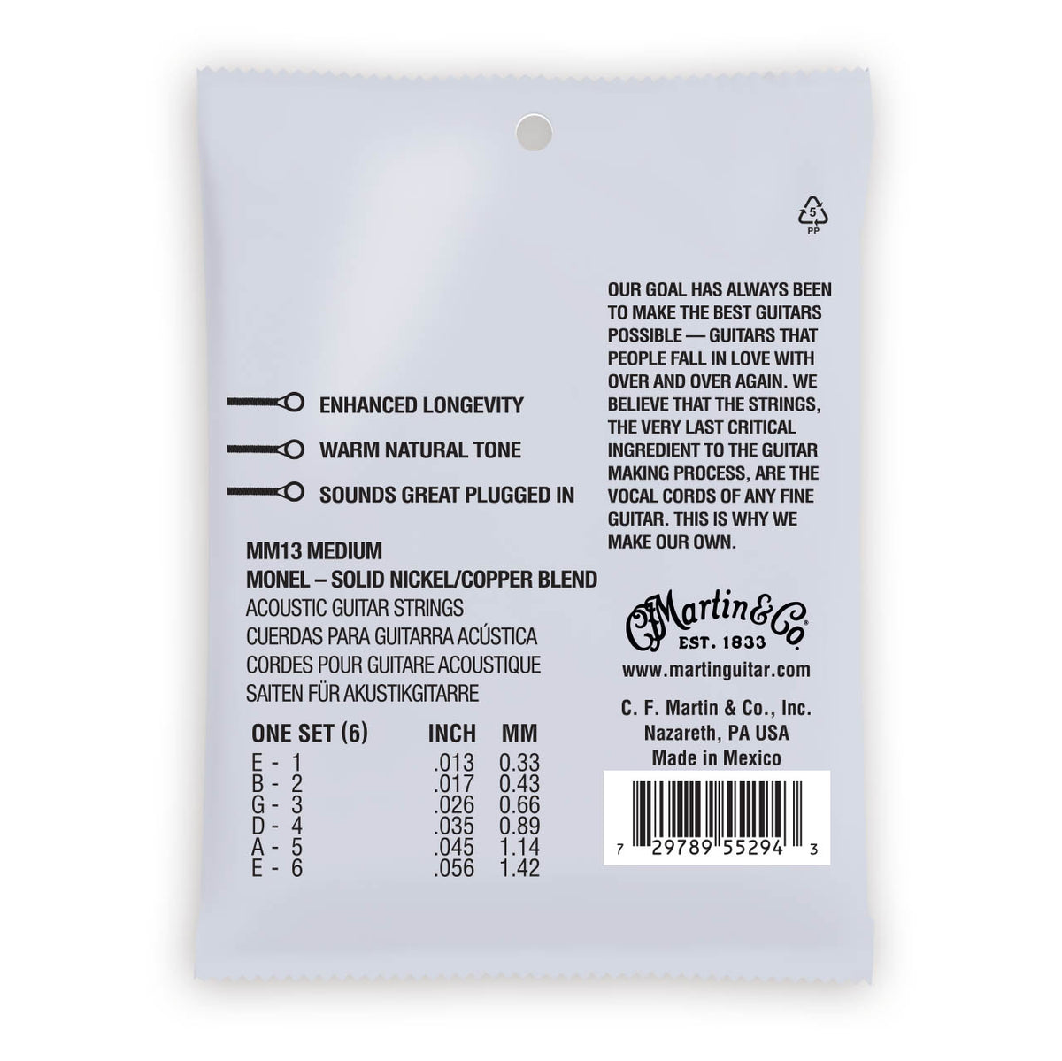 Martin Retro Acoustic Strings Medium 13-56 MM13