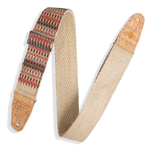 Levy's Towers Hemp Natural Multi 2 Guitar Strap MH8P-006