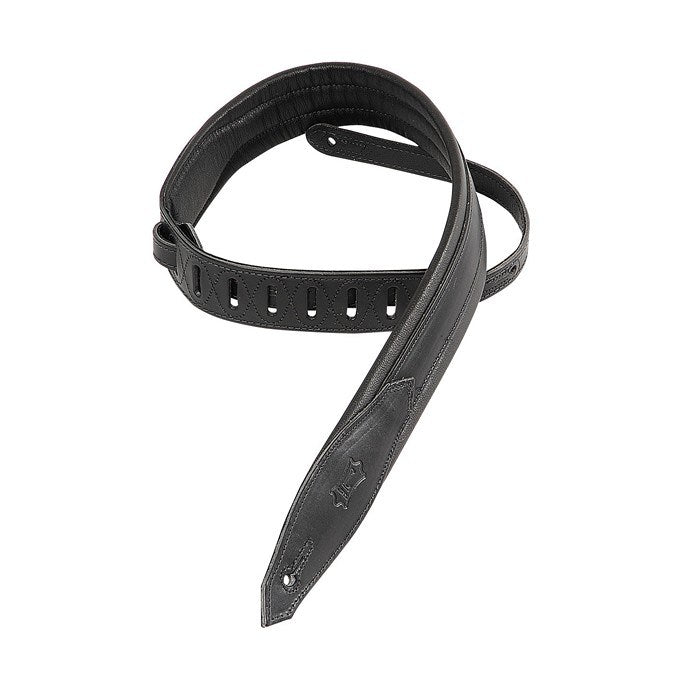 Levy's MSS80-BLK Veg Tan Leather Guitar Strap