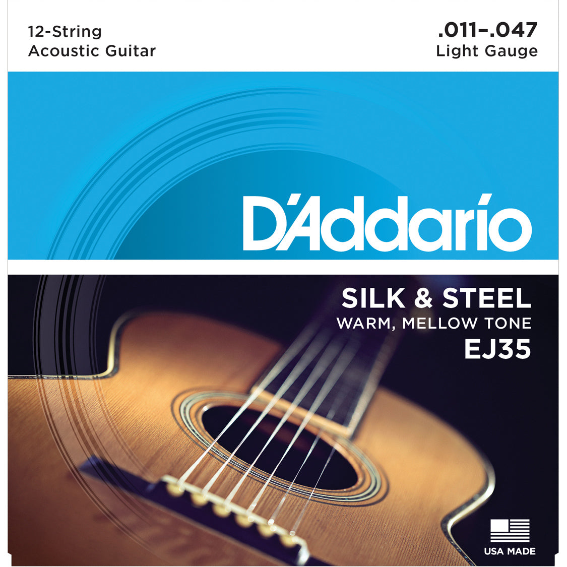 D'Addario EJ35 Silk & Steel 12-String Folk 11-47