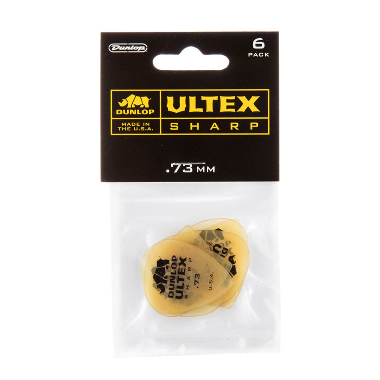 Dunlop 0.73mm Ultex® Sharp Guitar Picks (6/pack)