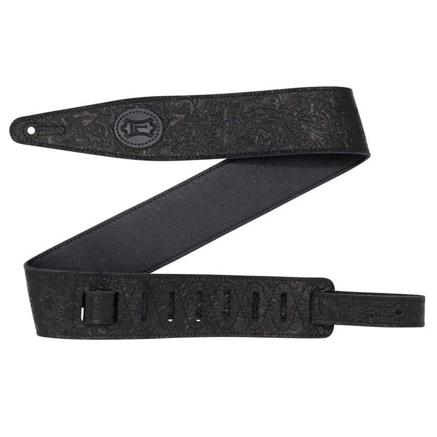 Levy's M317FCL-BLK 2.5" Florentine Leather Guitar Strap Black