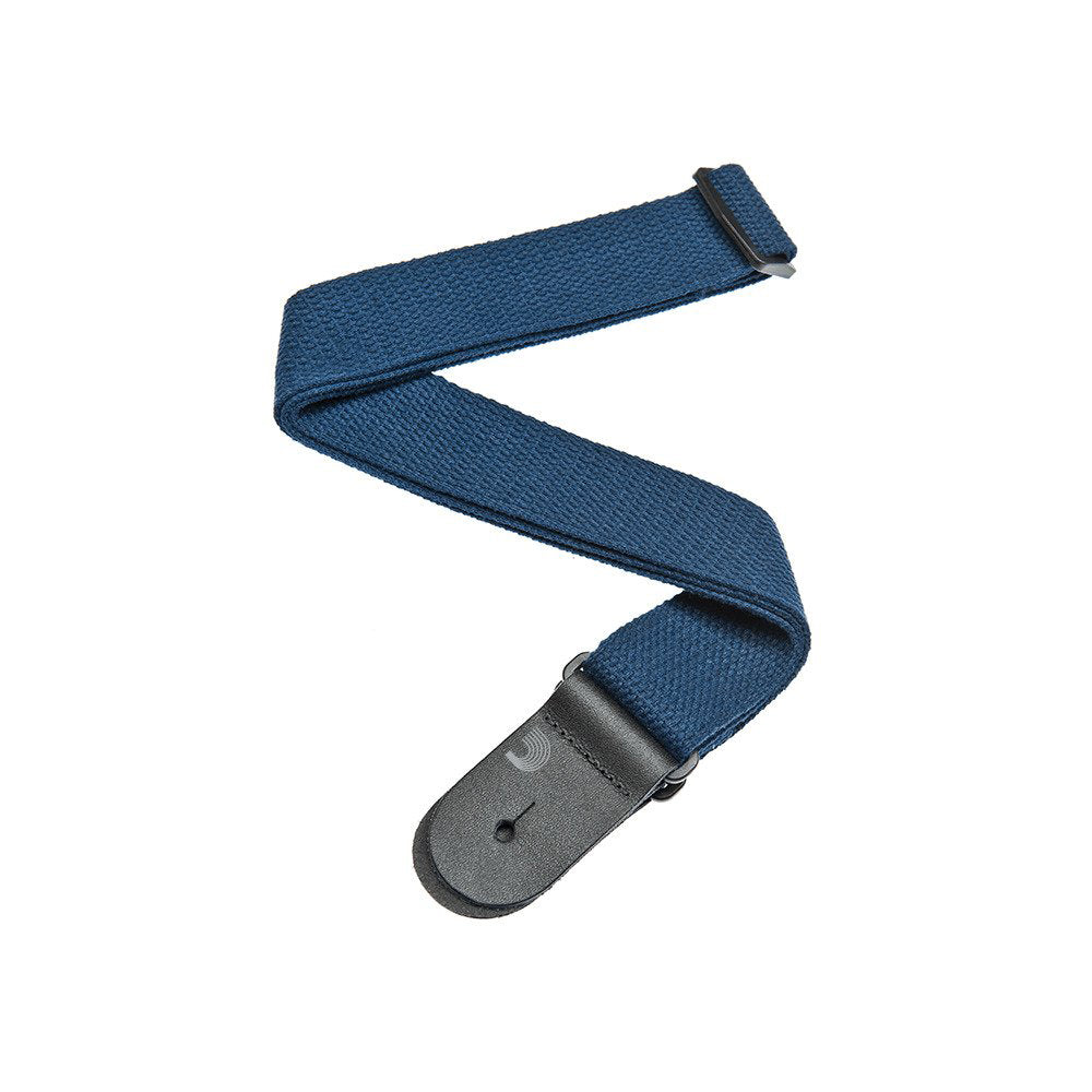 D'addario Cotton Guitar Strap Blue 50CT03