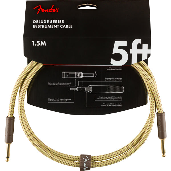 Fender Deluxe Series Instrument Cable 5' Tweed