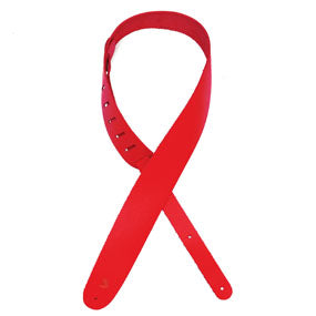 D'Addario Classic Leather Guitar Strap, Red 25BL03