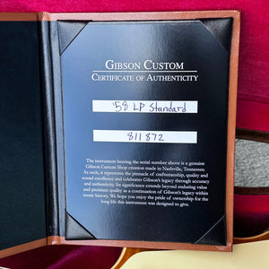 2022 Gibson Custom Shop 1958 Les Paul Standard VOS Reissue - Lemon Burst w/Case