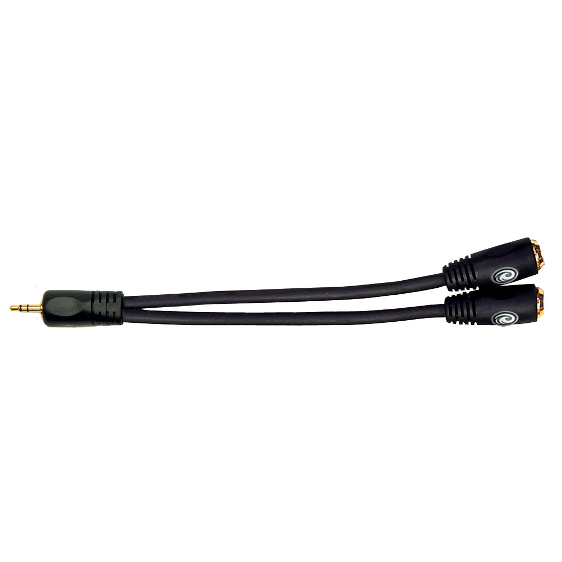 D'Addario 1/8 Inch Male Stereo to Dual 1/8 Inch Female Stereo Adapter PW-P047ZZ